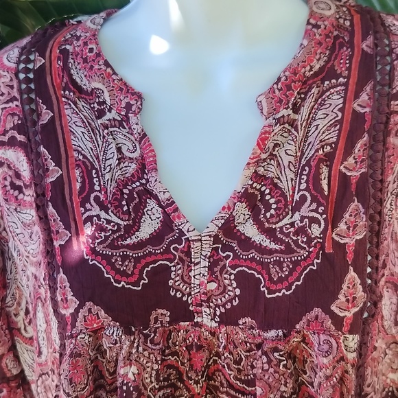 Emma G Paisley Print Women's Top medium - Picture 2 of 9